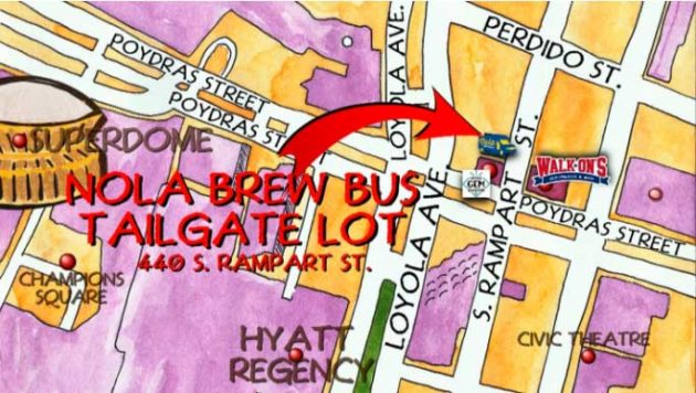 NOLA Brew Bus Tailgate Party